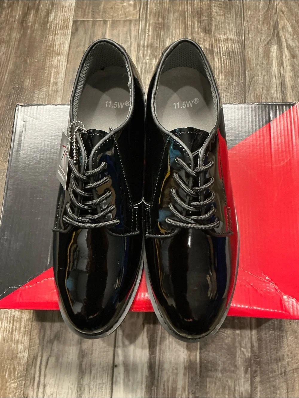Rothco Black Unisex Shiny Oxford Dress Shoe Men’s Size 9.5W Women’s Size 11.5W